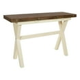 thumbnail image 1 of Table à Dessus Rabattable Albury avec Base Blanc Antique et Dessus en Bois Brun Teinté, 1 of 8