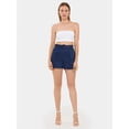 thumbnail image 3 of Cotton High-Waist Shorts with Pocket and Belt Detail, 3 of 6
