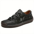 thumbnail image 5 of Men's  Flats Outdoor Walking Sneakers Handmade Stitching Casual Shoes, 5 of 9