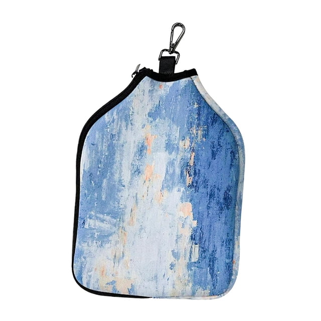 Funda para raqueta, funda de neopreno para paleta, portador de almacenamiento, protección Premium con hebilla de Metal, funda con bolsillo de almacena Azul