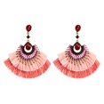thumbnail image 4 of 2 uds pendientes de borla accesorios de ropa flecos gota de diamantes de imitación oreja colgante Rosado Yuyangstore pendientes de borla, 4 of 8