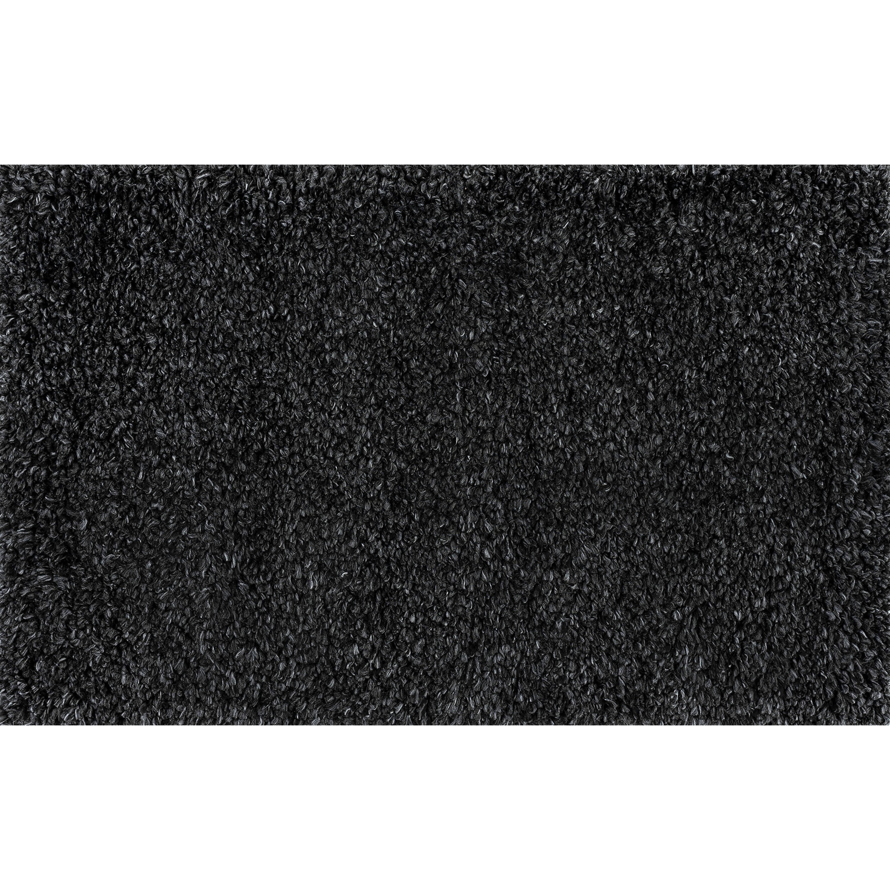 Bliss Rugs Transitional Solid Color 2' x 3' Dark Gray Polypropylene Indoor Area Rug, 2' x 3'