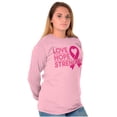 thumbnail image 3 of Breast Cancer Love Hope Strength Women's Long Sleeve T Shirt Brisco Brands X, 3 of 6