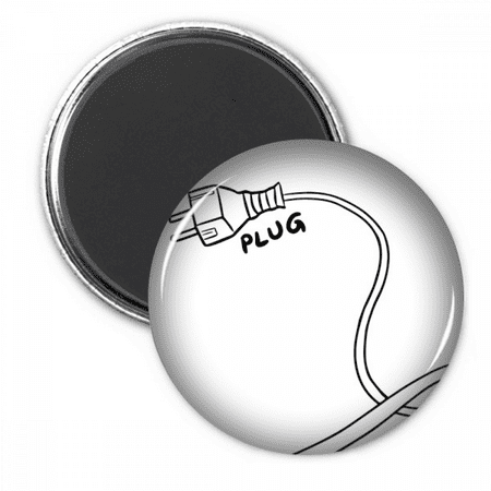 

Plug Line Hand-drawing Paint Refrigerator Magnet Sticker Decoration Badge