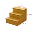 thumbnail image 3 of Kings Brand Furniture Smith 3 Step Wood Step Stool for Adults or Kids, Dog Stairs, Gray, 3 of 3