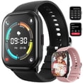 thumbnail image 1 of AUOSHI Montre Intelligente pour Android et iPhone, Traqueur D\'entraînement Physique Étanche IP67 de 2,01 Pouces, 100+ Modes Sportifs, Montre Intelligente pour Hommes Femmes avec Bluetooth Répondre/passer des Appels, Noir, 1 of 9