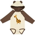 thumbnail image 3 of Inktastic Giraffe Jungle Zoo Animal Boys or Girls Long Sleeve Baby Bodysuit, 3 of 5