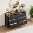 thumbnail image 5 of EastVita Fluted Dresser 47 Inch Wide Storage Organizer Cabinet for Living Room Hallway Entryway Black, 5 of 7