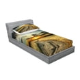 thumbnail image 2 of Ambesonne Nature Fitted Sheet & Pillow Sham Set, Road Field with Ripe, Twin, Multicolor, 2 of 2