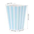 thumbnail image 3 of Spatiy 48pcs Popcorn Boxes Popcorn Bags Popcorn Container Popcorn Buckets for Movie Night Party Favors ( Stripes+ Waves+, Blue ), 3 of 7