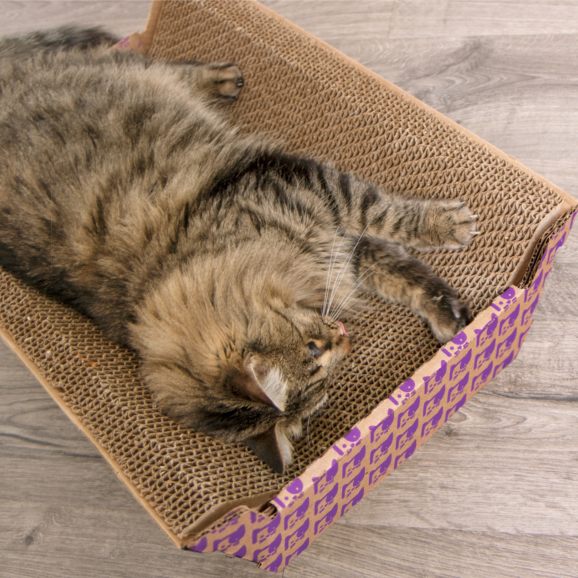 SmartyKat Super Scratcher Chaise with Catnip, Brown photo 8