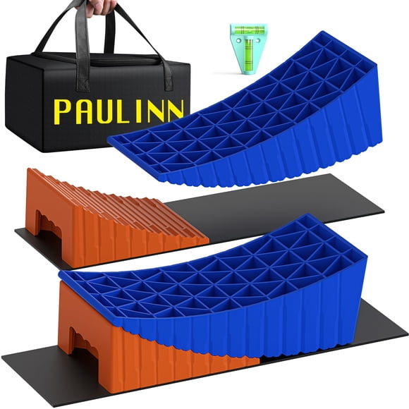 PAULINN Niveleurs pour VR, 2 Paquets de Blocs de Nivellement pour VR Robustes et Améliorés jusqu'à 35 000 Lb, Accessoires Incurvés de Nivellement pour VR avec 2 Anti-S