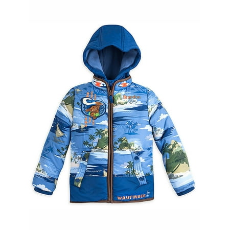 Disney Store Boys Maui - Moana - Zip Front Winter Hooded Jacket, (Best Way To Store Winter Coats)