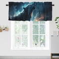 thumbnail image 2 of Fantasy Wolf Kitchen Window Curtain Valance Wild Animal Forest Starry Night Window Treatment Valance Curtains for Bathroom 54 by 18 in, 2 Panel, 2 of 6