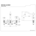 thumbnail image 4 of Kingston Brass Heritage Two Handle Roman Tub Filler, 4 of 6