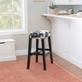 thumbnail image 2 of Linon Walt 30" Wooden Frame Cow Print Bar Stool in Black, 2 of 12