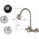 thumbnail image 5 of Grifo de cocina de acero inoxidable cepillado montado en la pared, grifo mezclador de fregadero giratorio de 360° para una limpieza versátil, 5 of 5