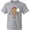 AC-Heather Grey, variant on Cute Volleyball Girl Monkey Youth T-Shirt