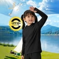 thumbnail image 3 of OGLCCG Teens Boys UPF 50+ Rash Guard Hoodie Kids UV Sun Protection Long Sleeve Shirt for Fishing Outdoor Beach Camping Shirts 5-15 Years, 3 of 5