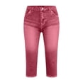 thumbnail image 5 of Stamzod Capri Leggings for Women High Waisted Printed Yoga Capris Casual Stretchy Gym Workout Leggings Watermelon Red-2 L, 5 of 6