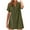 Army Green, variant on Efsteb Womens Summer Dresses V-Neck Button Tshirt Shirts Dress Comfy Casual Solid Color Short Sleeve Fashion Sundresses Summer Dresses (Red,S)