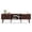 Walnut#4, variant on TV Stands With Storage Mid Century Modern TV Stand for TVs Up to 75", Farmhouse Fluted TV Stand, Retro Wood TV Stand with Storage and Shelf, Entertainment Center with Pop-Up Doors for Living Room, B