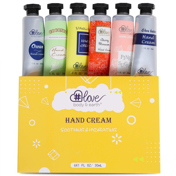 Shea Butter Hand Cream Set Pack of 6 Hand Lotion Gift Set for Rough