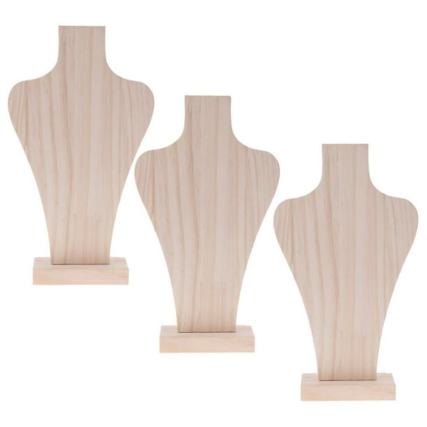 3 Piezas De Soporte De Exhibición De Collar De Natural, Organizador De Joyería, Estante Colgante, Estante De Usos Múltiples, Decoración Del Yinane Exhibidor de estantes de exhibición de joyas