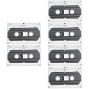 Audio Tape Blank Cassette Tapes 30 Min Recording Time Plastic Voice Cassettes for Mixtape Low Noise 6 Pcs