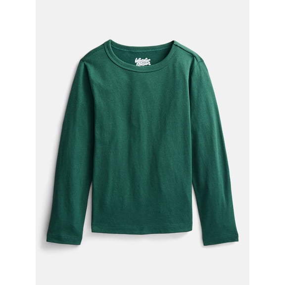 Wonder Nation Boys' Kid Tough Tee with Long Sleeves, Sizes XS-XXL & Husky