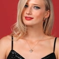 thumbnail image 6 of 925 Sterling Silver and 10K Yellow Gold White Moissanite and White Lab Grown Diamond Heart Shape Pendant Necklace for Women By Keren Hanan (1.17 Cttw, Pear Shaped 8X6MM, with 18 inch Chain), 6 of 7