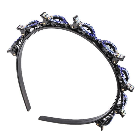Rhinestones Hairpins Clip Braided Hairband Double Layers Hairstyle Hair Clip Fashion Hair Accessories