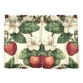 thumbnail image 7 of Yayeee Kitchen Curtains Tier Pair Light Filtering 27"x36" Rod Pocket Short Cafe Window Panel, Beige Strawberry, 7 of 7
