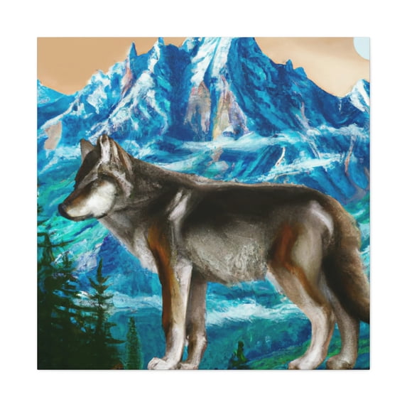 Wild Wolf Watchfulness - Canvas