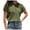 Green-01, variant on Womens Summer Cap Sleeve T-Shirts Casual Loose Fit Tunic Tops Crew Neck Tee Shirts