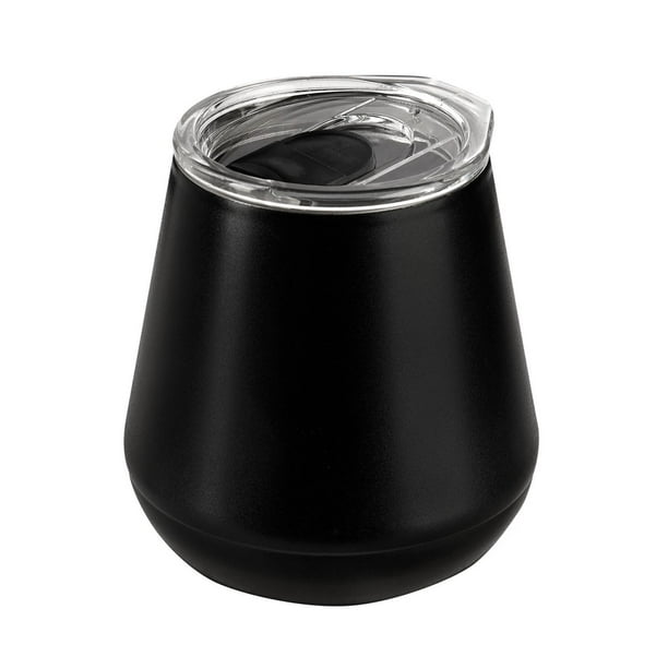 Termo de acero inoxidable tapa push acabado rugoso-gout negro 9.6 x 10