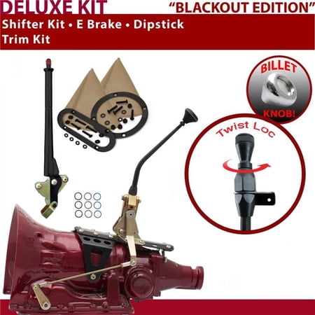 American Shifter C4 Shifter Kit Black 10 in. E Brake Trim Kit Dipstick for F813E