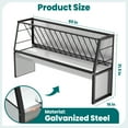 thumbnail image 5 of Heavy-Duty Galvanized Steel Pasture Feeder, 60 Gallon Livestock Goat Feeder & Goat Hay Feeder, 60" L x 16" W x 31.5" H for Horses, Ponies, Cow, Calves, Sheep, 5 of 7