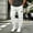 White, variant on Fengqque Men's Heavyweight Fleece Cargo Sweatpants Baggy Drawstring Elastic Waist Jogger Pants with Multi Pockets White XL