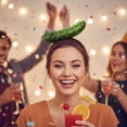 thumbnail image 4 of vlrwzc Simulated Food Hair Hoop Funny Kawaii Fruit Vegetable Headwear Novelty Cucumber Fancy Dress Hair Bands for Halloween Party, 4 of 7