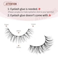 thumbnail image 2 of Natural Lashes Wispy Lashes Natural Look False Eyelashes Natural Flared Eyelashes False Eye Lashes Soft Fluffy Lashes 7 Pairs D-K06, Black, 2 of 16