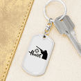 thumbnail image 6 of Hunter Man Stainless Steel or 18k Gold Premium Swivel Dog Tag Keychain, 6 of 10