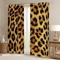 thumbnail image 2 of jejeloiu Cheetah Print Black Out Curtains,Leopard Pattern Curtains Pack of 2 (42x63 Each),Orange Black Bedroom Curtains For Teens Kids,Breathable Home Decor, 2 of 6