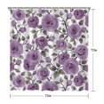 thumbnail image 5 of Waterproof Beautiful Colorful Floral Shower Curtain 72x72 Inch Boho Style Polyester Unique Shower Curtain for Bathroom Hotel Home Decor with 12 Plastic Hooks, 5 of 5