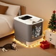 thumbnail image 5 of Large Covered Litter Box Furniture with Odor CONTROL, High Privacy, Easy cleaning - Modern  Toilet for Multiple Cats & Large Litter Boxes, Perfect Gift for  Owners, 5 of 15