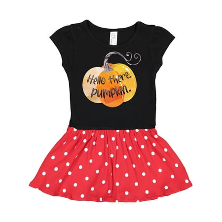 

Inktastic Fall Hello there Pumpkin Gift Toddler Girl Dress