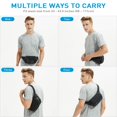 thumbnail image 4 of Riñonera Oxpecker Negro impermeable con Correa Ajustable para Hombres y Mujeres, 4 of 6