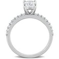 thumbnail image 6 of Everly Women's Created White Sapphire Engagement Ring in 10K White Gold, 6 of 10