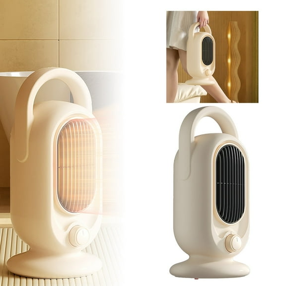 Electric Space Heater, Desktop Heater Small Hot Fan Household 110V High Power Vertical Foot Warmer Heater, Mini Personal Heater for Office Desk Camping