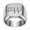Silver, variant on Simple Multicolor Square ECG Rings for Men Women Stainless Steel Modern Heartbeat Heart Line Party Birthday Festival Vacation Daily Jewelry Gift Silver Plated 13